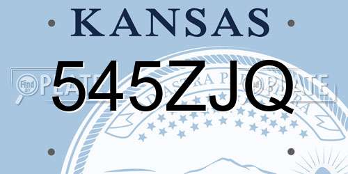 545ZJQ Kansas License Plate