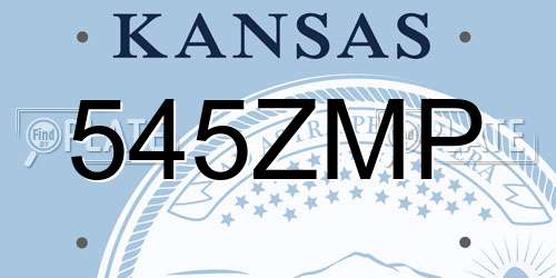 545ZMP Kansas License Plate