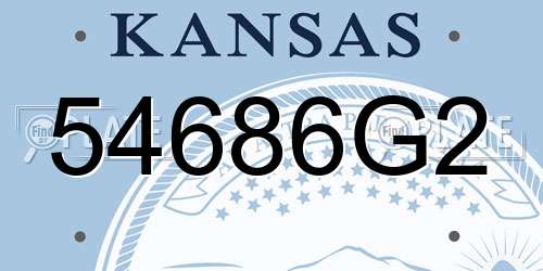 54686G2 Kansas License Plate