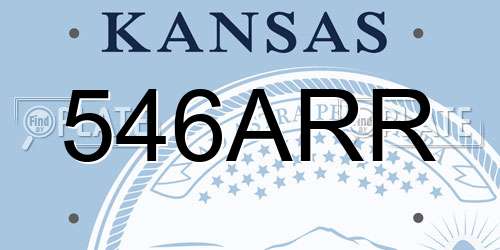 546ARR Kansas License Plate