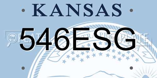 546ESG Kansas License Plate