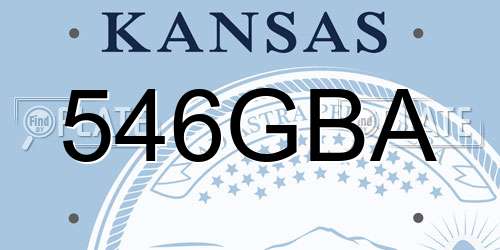 546GBA Kansas License Plate