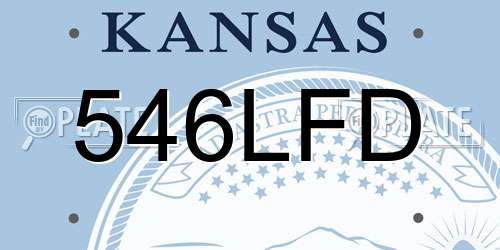 546LFD Kansas License Plate
