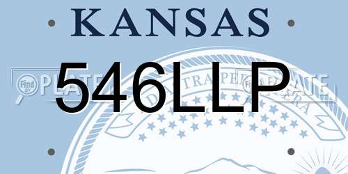 546LLP Kansas License Plate