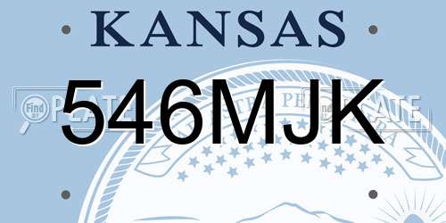546MJK Kansas License Plate