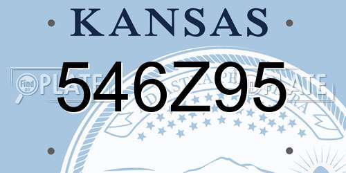 546Z95 Kansas License Plate