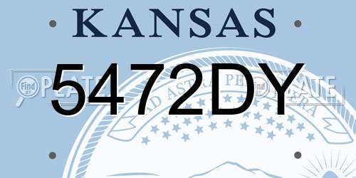 5472DY Kansas License Plate