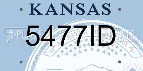 5477ID Kansas License Plate