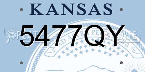 5477QY Kansas License Plate