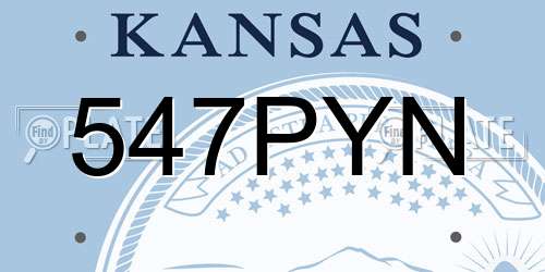 547PYN Kansas License Plate