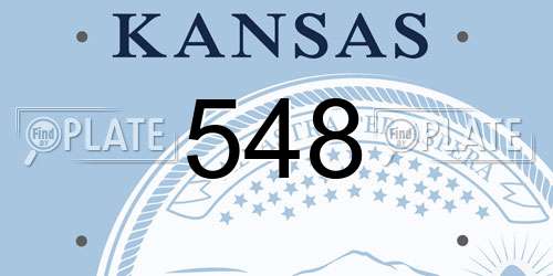 548 Kansas License Plate
