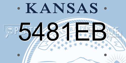 5481EB Kansas License Plate