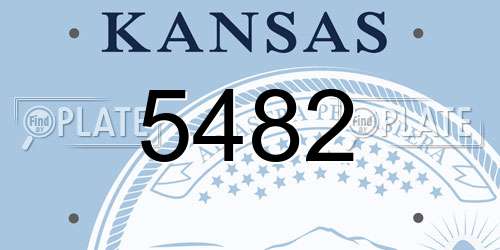 5482 Kansas License Plate