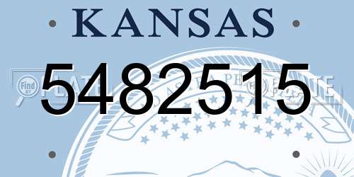 5482515 Kansas License Plate
