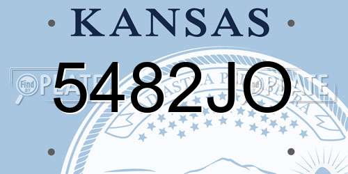 5482JO Kansas License Plate