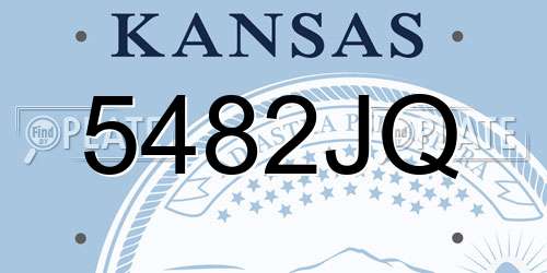 5482JQ Kansas License Plate