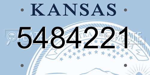5484221 Kansas License Plate