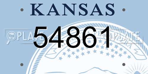 54861 Kansas License Plate