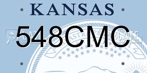 548CMC Kansas License Plate