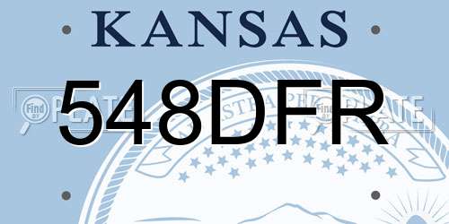 548DFR Kansas License Plate