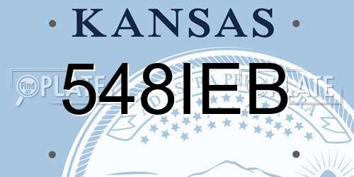 548IEB Kansas License Plate