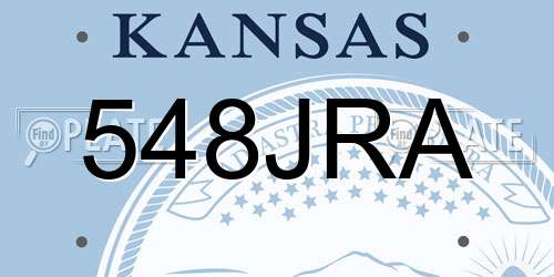 548JRA Kansas License Plate