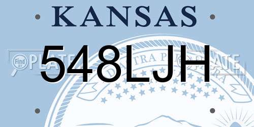548LJH Kansas License Plate
