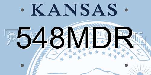 548MDR Kansas License Plate