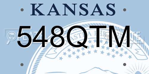 548QTM Kansas License Plate
