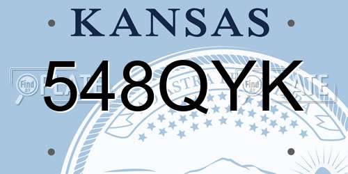 548QYK Kansas License Plate