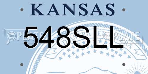 548SLL Kansas License Plate