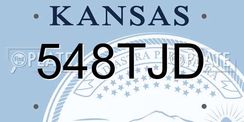 548TJD Kansas License Plate