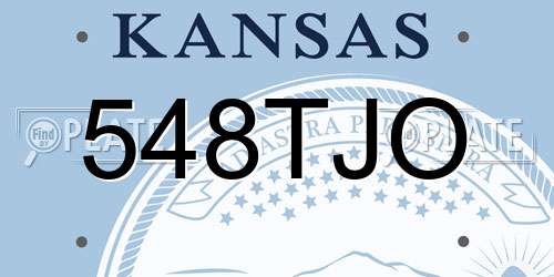 548TJO Kansas License Plate