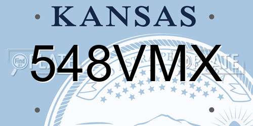 548VMX Kansas License Plate