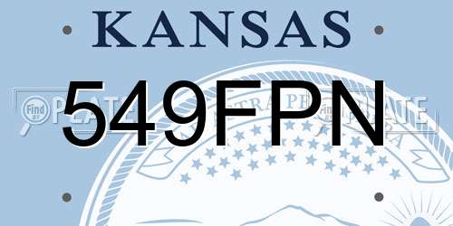 549FPN Kansas License Plate