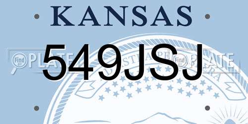 549JSJ Kansas License Plate