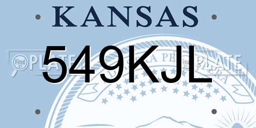 549KJL Kansas License Plate
