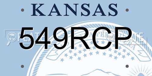 549RCP Kansas License Plate