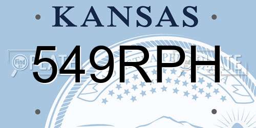 549RPH Kansas License Plate
