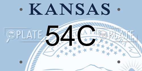 54C Kansas License Plate