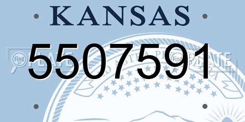 5507591 Kansas License Plate