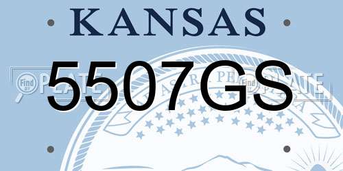 5507GS Kansas License Plate