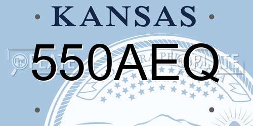 550AEQ Kansas License Plate