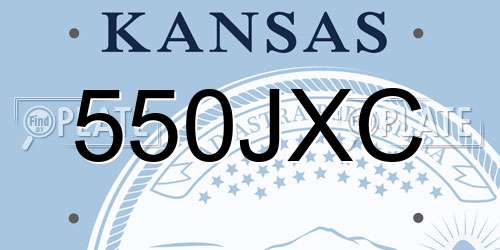 550JXC Kansas License Plate