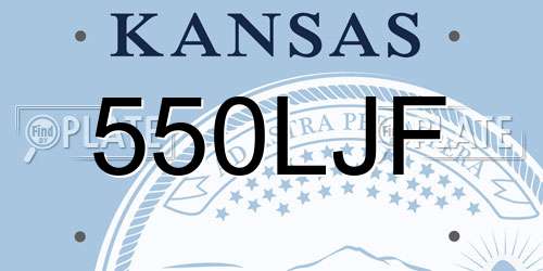 550LJF Kansas License Plate