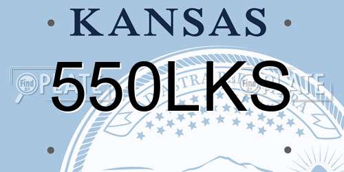 550LKS Kansas License Plate