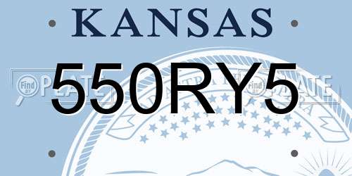 550RY5 Kansas License Plate