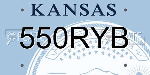 550RYB Kansas License Plate