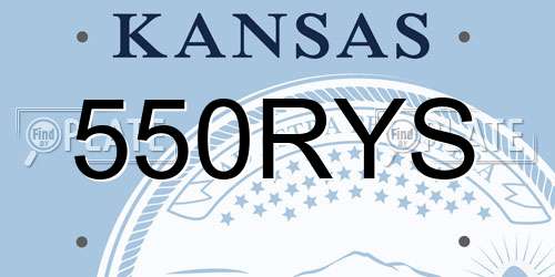 550RYS Kansas License Plate