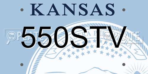 550STV Kansas License Plate